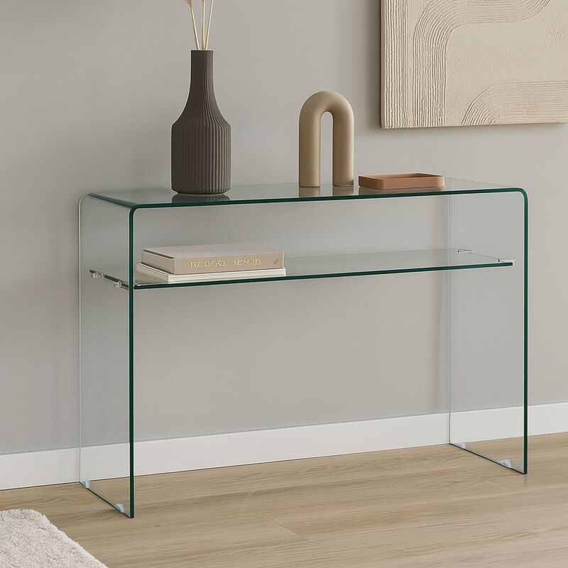 Kide sivupöytä 120x40 cm kirkas lasi